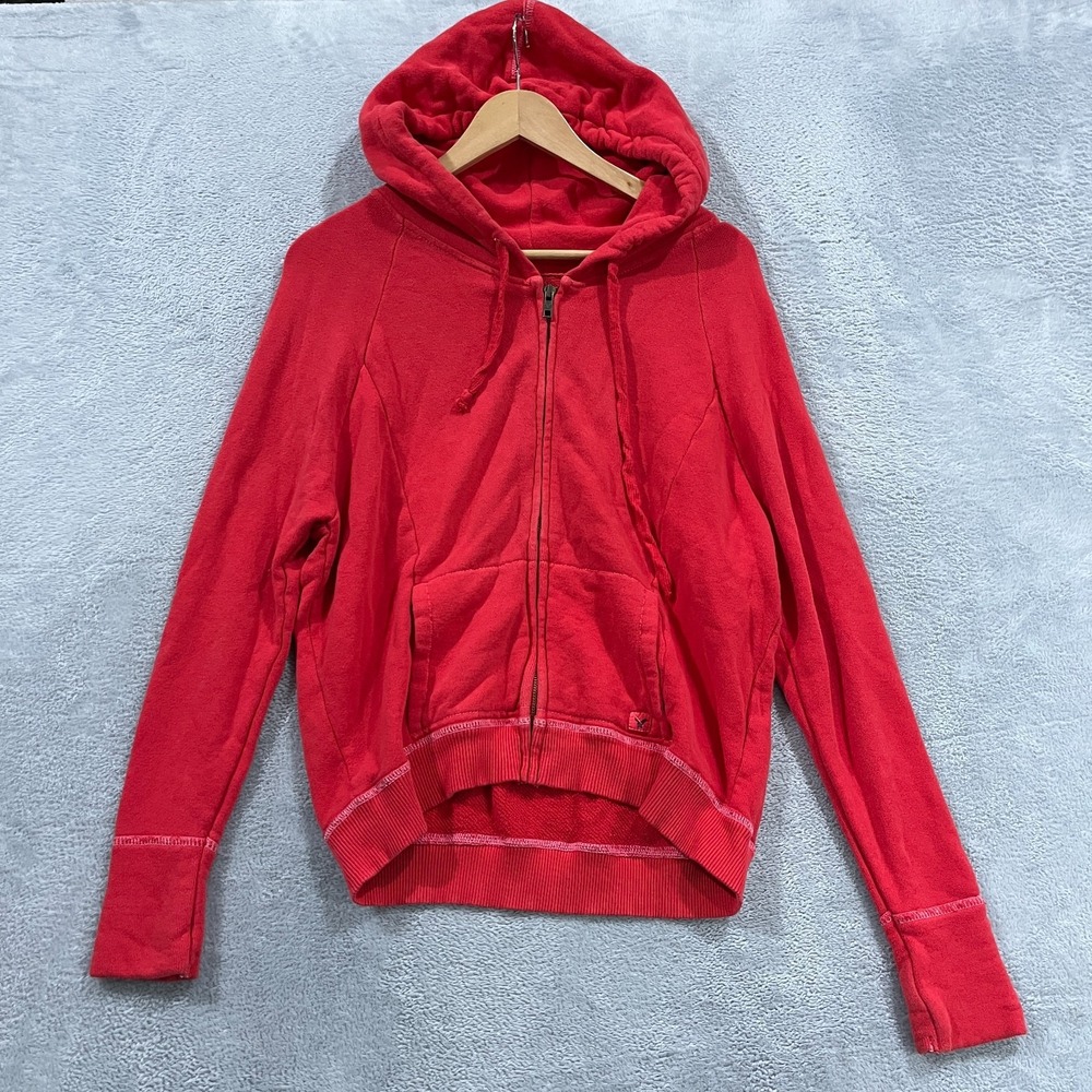 VTG American Eagle Outfitters Hoodie Women's Small Red Full Zip Y2K‎ Skater